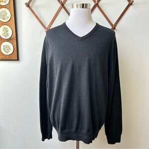 J Crew Cotton Cashmere V-Neck Sweater